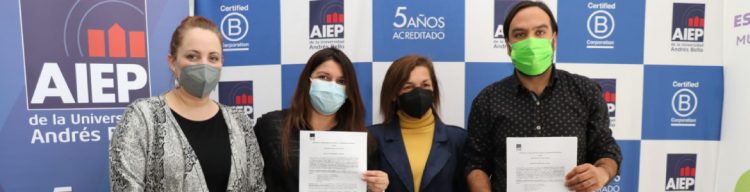 AIEP y Municipalidad de San Joaquín firmaron convenio de Vinculación con el Medio