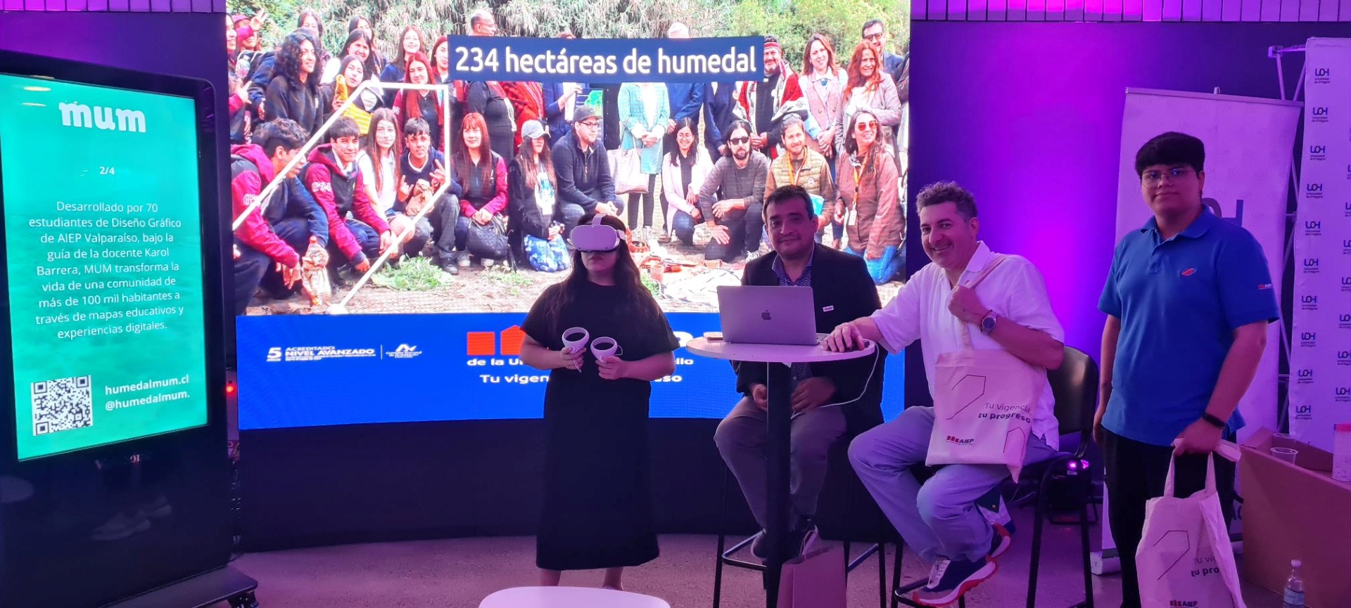 AIEP Valparaíso presentó innovadora API web interactiva sobre Humedal Mayaca en Congreso Futuro 2025